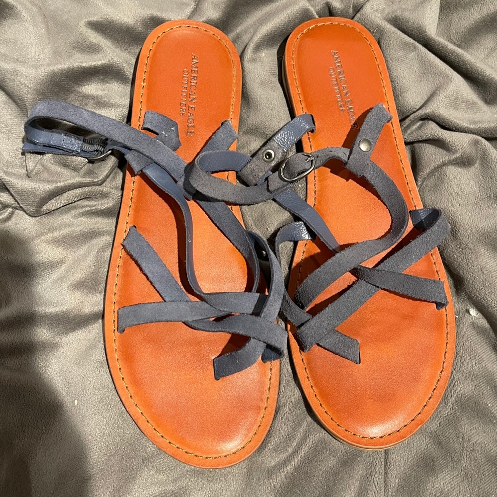 American Eagle blue suede sandal - Picture 4 of 5